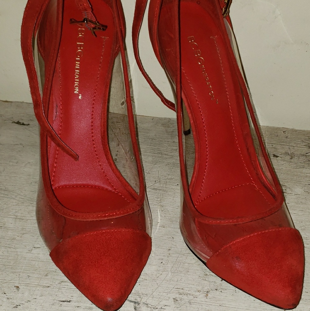 Bcbg Generation Ruby/Transparent Pump Size 8 - image 1